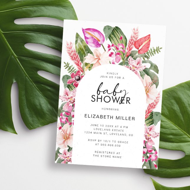 Invitation Baby shower tropical (Créateur téléchargé)