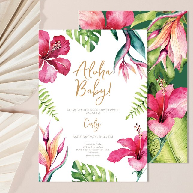 Invitation Baby shower tropical d'été (Créateur téléchargé)