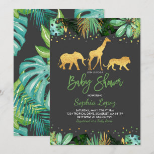 Invitation Baby shower tropical d'invitation de baby shower
