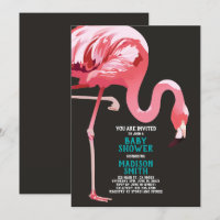 Baby shower tropical Flamant rose mignon