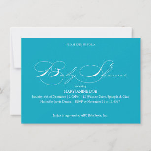 Invitation Baby shower Turquoise