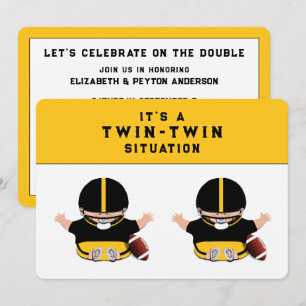 Invitation Baby shower Twin Boys