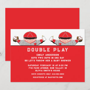 Invitation Baby shower Twins