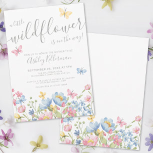 Invitation Baby Shower Une Petite Fleur Sauvage