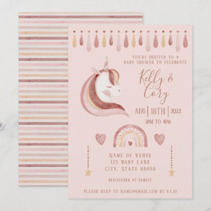 Invitation Baby shower Unicorn