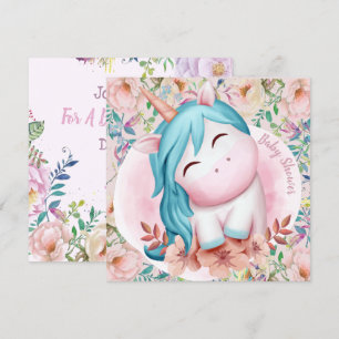 Invitation Baby shower Unicorn