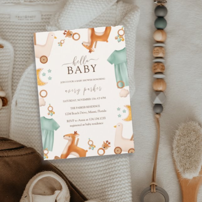 Invitation Baby shower unique Boho Baby Girl Clothes (Unique Boho Baby Girl Clothes Baby Shower Invitation)