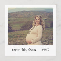 Baby shower unique Retro Instant Photo Couples