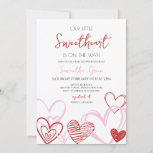 Invitation Baby shower Valentine