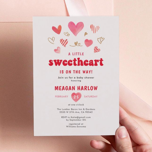 Invitation Baby shower Valentine Little Sweetheart (Créateur téléchargé)