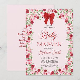 Invitation Baby shower Valentines