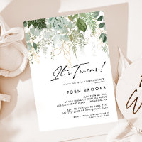 Baby shower verdoyant et doré Jumeaux