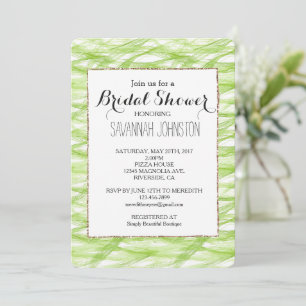 Invitation Baby shower vert citron abstrait
