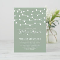 Baby shower vert de la tige de lunette
