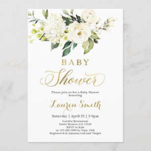 Invitation Baby shower vert neutre pour les femmes