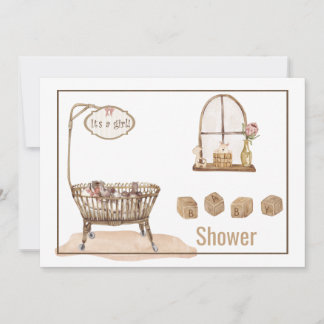 Invitation Baby shower vintage