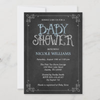 Baby shower Vintage Chalkboard de cadre élégant