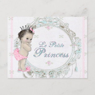 Invitation Baby shower Vintage de princesse