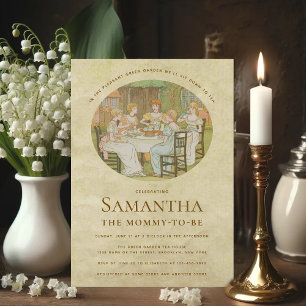 Invitation Baby Shower Vintage Tea Party de Jardin Régence