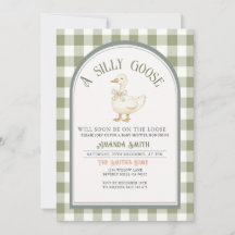 Baby shower vintage vert Silly Goose