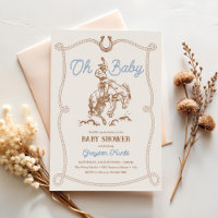 Baby shower vintage Western Cowboy