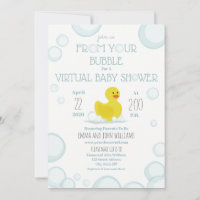 Baby shower virtuel des bulles de dérangement soci