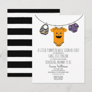 Invitation Baby shower virtuel d'Halloween en ligne