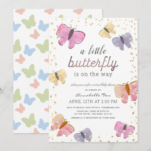 Invitation Baby shower virtuel Little Butterfly