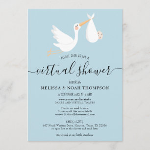 Invitation Baby shower virtuel longue distance en ligne