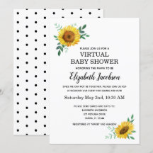 Baby shower virtuel tournesol