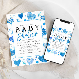 Invitation Baby shower Watercolor Sweetheart