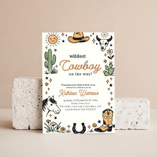 Invitation Baby Shower Western Cowboy Far West
