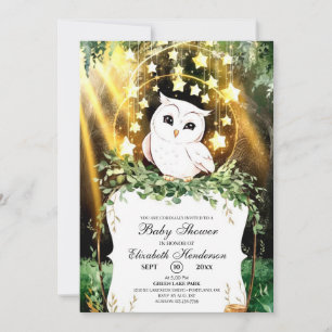 Invitation Baby shower Whimsical Cute Owl