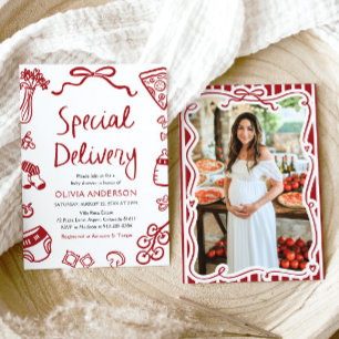 Invitation Baby shower Whimsical de livraison Spéciale Italie