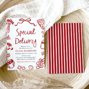Invitation Baby shower Whimsical de livraison Spéciale Italie