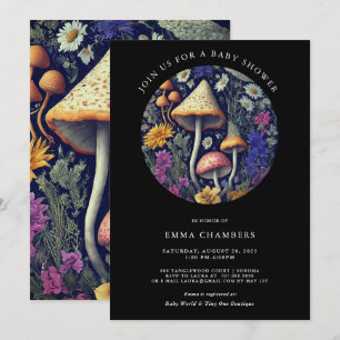 Invitation Baby shower Whimsical Enchanted De Champignons De 