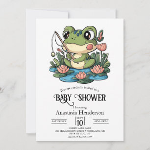 Invitation Baby shower Whimsical Simple Frog