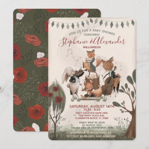 Invitation Baby shower Whimsical Watercolor