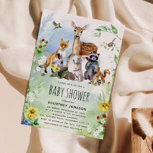 Invitation Baby shower Whimsical Woodland Wonders