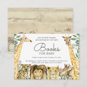 Invitation Baby shower Wild Safari Animaux Demande de réserva