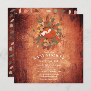 Invitation Baby shower Woodland Fox / Saupoudrer