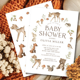 Invitation Baby shower Woodland Wonder