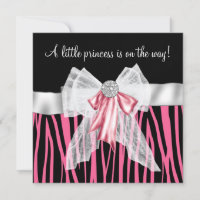 Baby Shower Zèbre Rose Princesse Rose et Noir