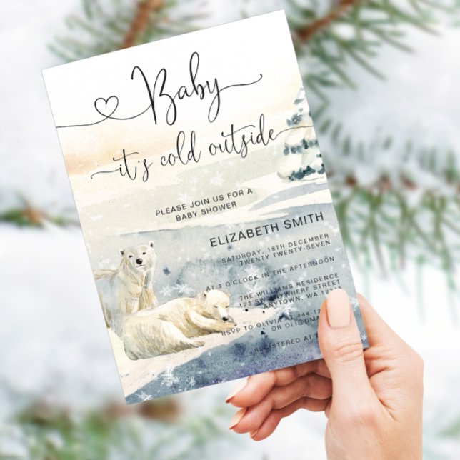 Invitation Baby Son Froid À L'Extérieur Baby shower Invitatio (Créateur téléchargé)
