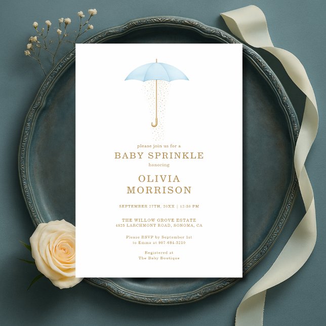 Invitation Baby Sprinkle Boy Blue Baby Shower (Créateur téléchargé)