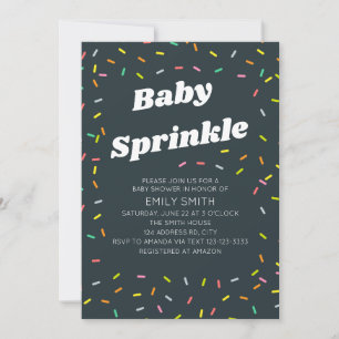 Invitation Baby Sprinkle se traduit par Fête de naissance or 