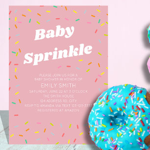 Invitation Baby Sprinkle se traduit par Fête de naissance or 