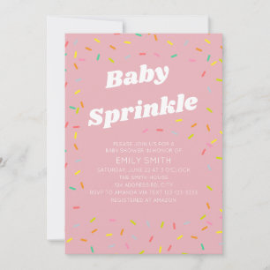 Invitation Baby Sprinkle se traduit par Fête de naissance pou