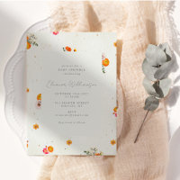 Baby Sprinkle Shower Fleurs Sauvages Orange Bohème
