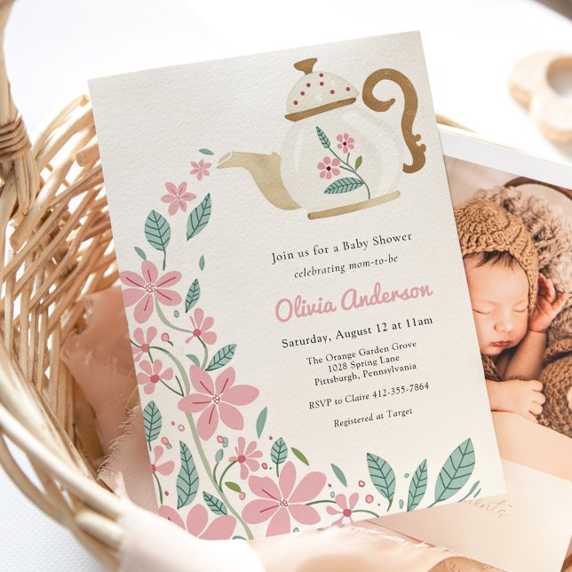 Invitation Baby Tea Party Douche (Créateur téléchargé)